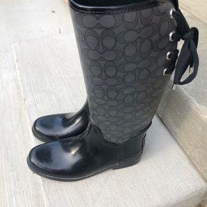 *SOLD* Coach tall rain boots